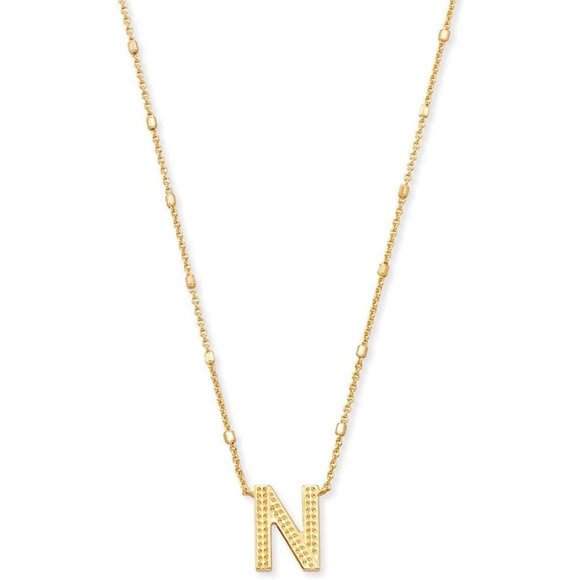 Letters N pendant necklace for women fashion jewelry 14k gold plated brass
